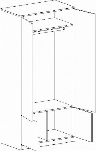 Шкаф "Фрегат" для одежды - схема