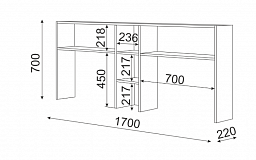 Надстройка стола двойного "OSTIN" №15