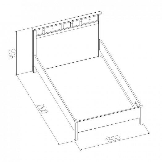 Кровать Люкс (1200 мм) "Шерлок" №49 - Кровать Люкс (1200) №49 Шерлок, размеры