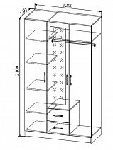 Шкаф трехдверный "Софи" СШК 1200.1