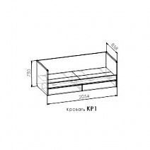 Кровать детская КР1 "Ральф Софт" с ящиками