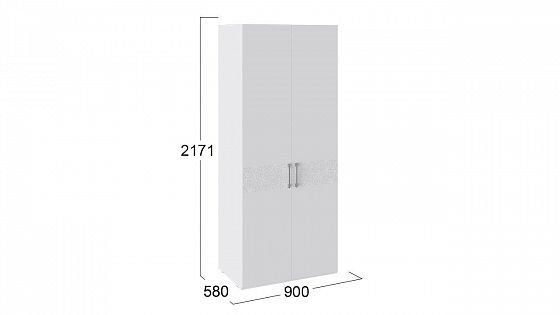 Шкаф для одежды с 2 глухими дверями "Скарлет" - размеры