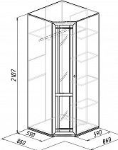 Шкаф угловой 10 "Sherlock" (Шерлок) Фасад Стандарт