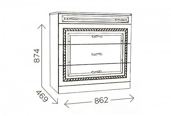 Комод "Гертруда" М3 - Размеры
