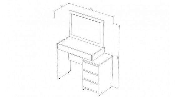 Туалетный столик "Бостон" - размеры