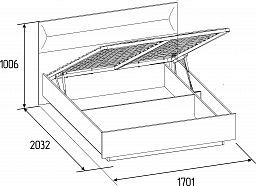 Кровать Люкс с подъемным механизмом 307 "Neo" (1600)
