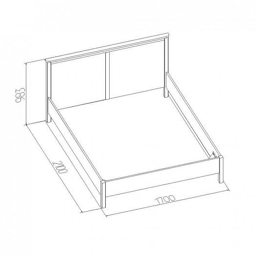 Кровать (1600 мм) "Шерлок" №42 - Кровать (1600) №42 Шерлок, размеры