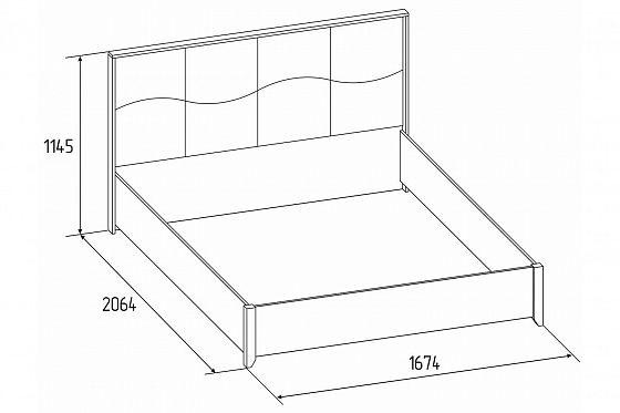 Кровать Люкс 307 "Brownie" 1600 - Схема