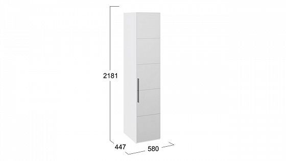 Шкаф для белья с 1-й зеркальной дверью правый "Наоми" - размеры