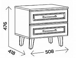 Тумба прикроватная "Ханна" М2