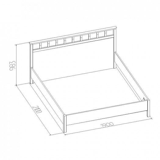 Кровать Люкс (1800 мм) "Шерлок" №46 - Кровать Люкс (1800) №46 Шерлок, размеры