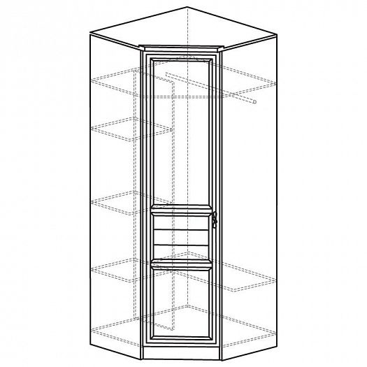 Шкаф угловой "Лира" №50 - Шкаф угловой "Лира" №50, внутреннее наполнение
