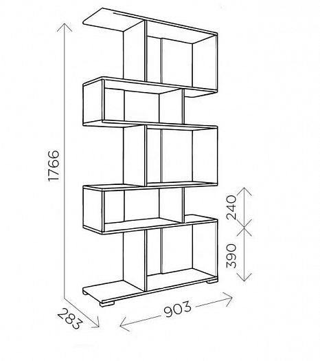 Стеллаж "Кассия 4" - Размеры