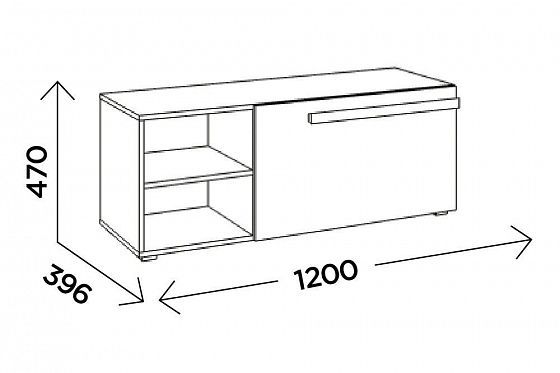 Тумба ТВ "Виллитус" М4 1200 мм - Размеры