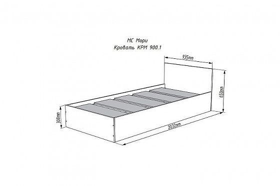 Кровать "Мори" Арт. КРМ900.1 - Кровать "Мори" Арт. КРМ900.1, схема
