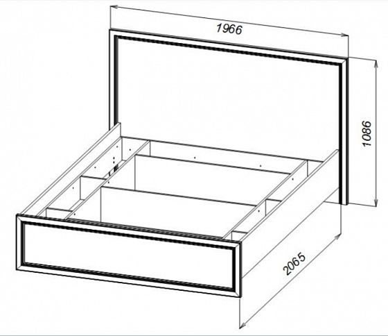 Кровать (без основания) "Александрия" КР-101 (1800 мм) схема