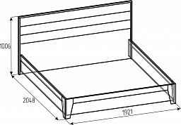 Кровать Люкс 306 "Айрис" (1800) + основание