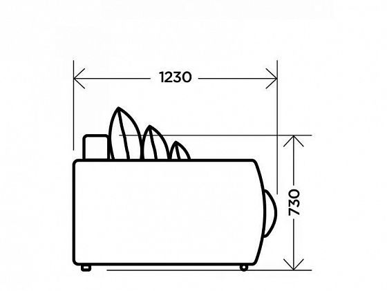 Диван "Генрих" - Диван "Генрих", Lounge 6/Lounge 7/Lounge 26 (шенилл), схема сбоку