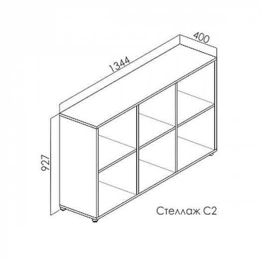 Стеллаж С2 "Квадро" - Схема