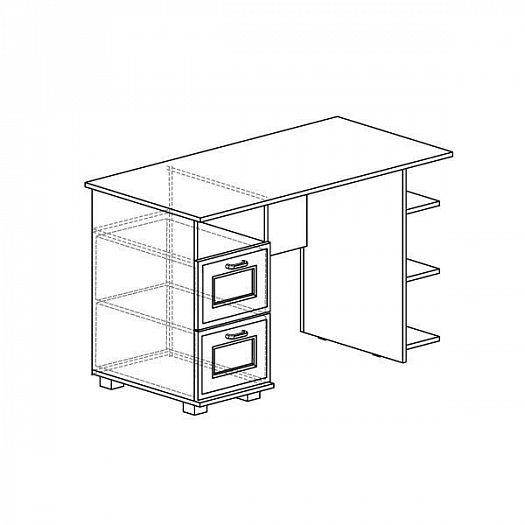 Стол письменный "Белла" №245 - Стол письменный "Белла" №245, внутреннее наполнение