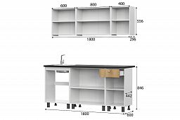 Кухонный гарнитур прямой "КГ-1" 1800 мм (NN-Мебель)