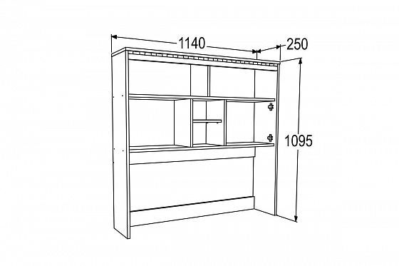Полка настольная "Ольга-13" - Полка настольная "Ольга-13" - схема