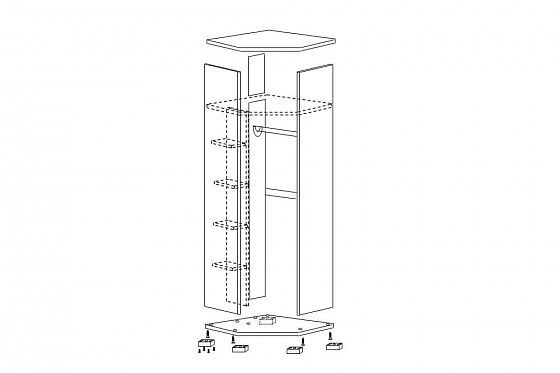 Угловой шкаф "Белла" - Угловой шкаф "Белла" - внутреннее наполнение