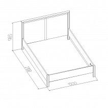 Кровать 43 (1400 мм) "Sherlock" (Шерлок)