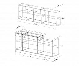 Кухня "Лайт" 1600 мм